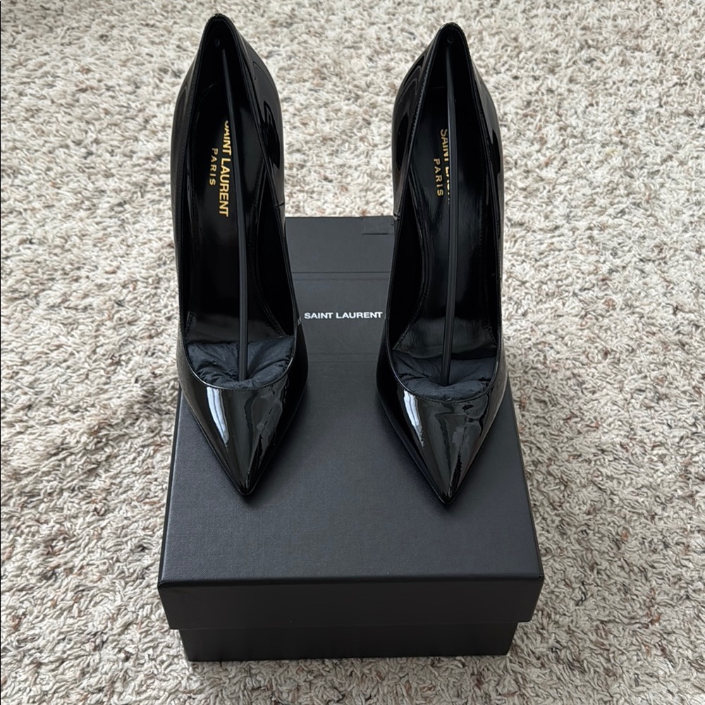 Saint Laurent Opyum 110 YSL Heels Pumps in Patent Leather